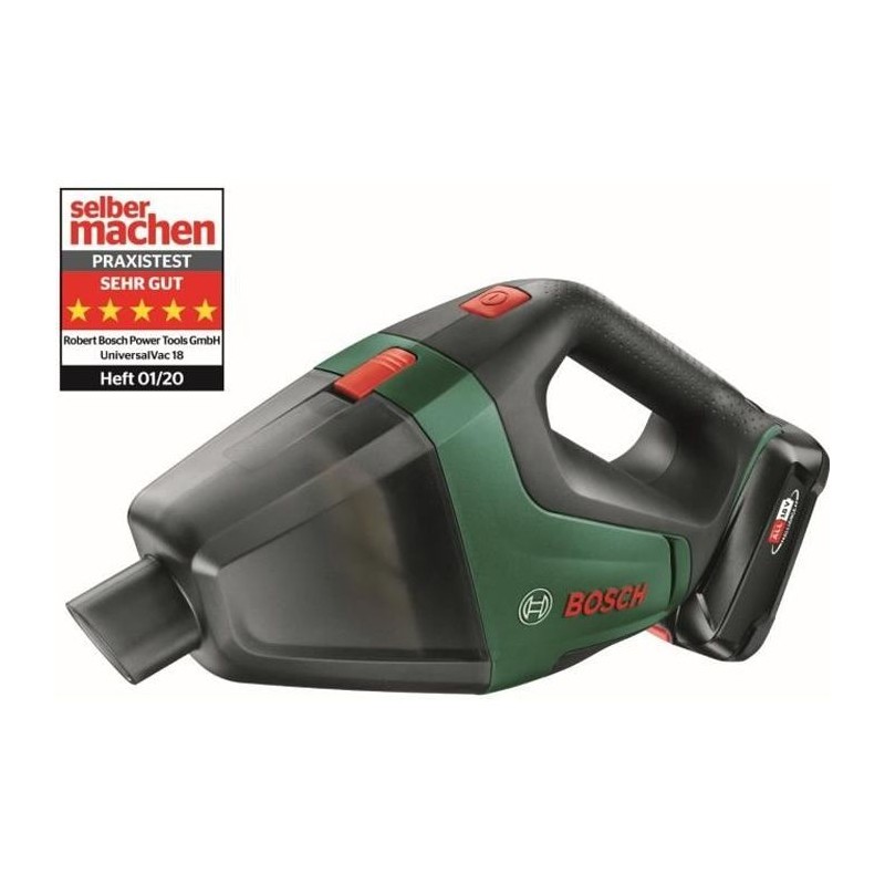 Aspirateur a main sans-fil Bosch - UniversalVac18 SET 1 batterie 2,5Ah Aspirateur a main sans-fil Bosch - UniversalVac18 SET 1 batterie 2,5Ah