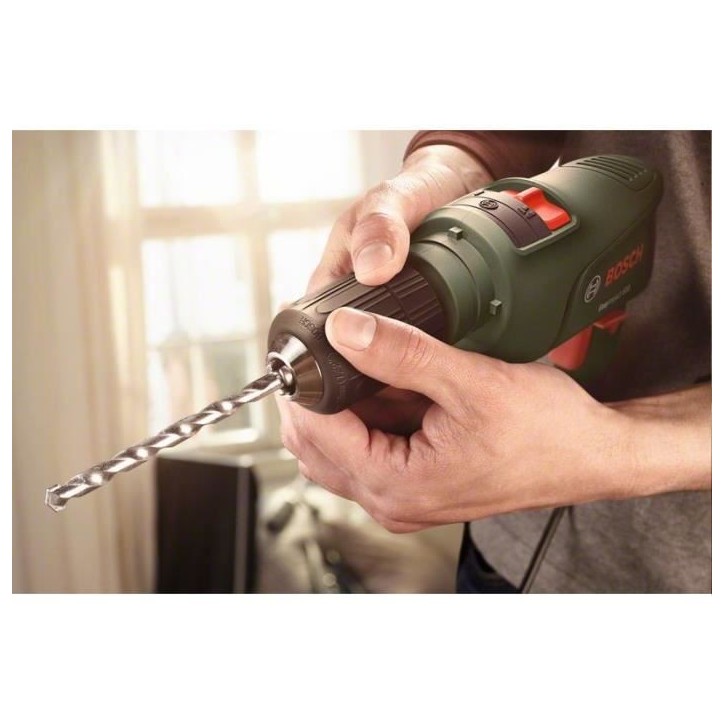 Perceuse a percussion Bosch - EasyImpact 600 (Livrée dans un coffret avec 1 poignée supplémentaire et 1 butée de profondeur)