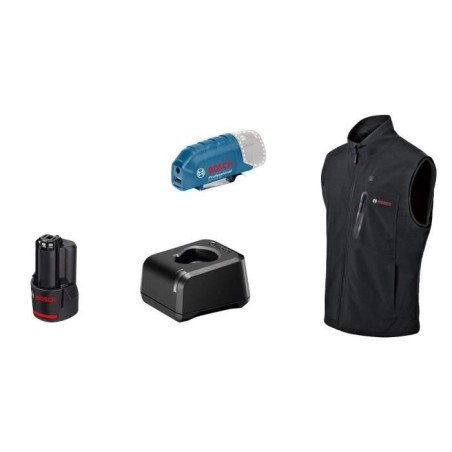 Veste chauffante Bosch Professional GHV 12+18V XA taille S, avec batte