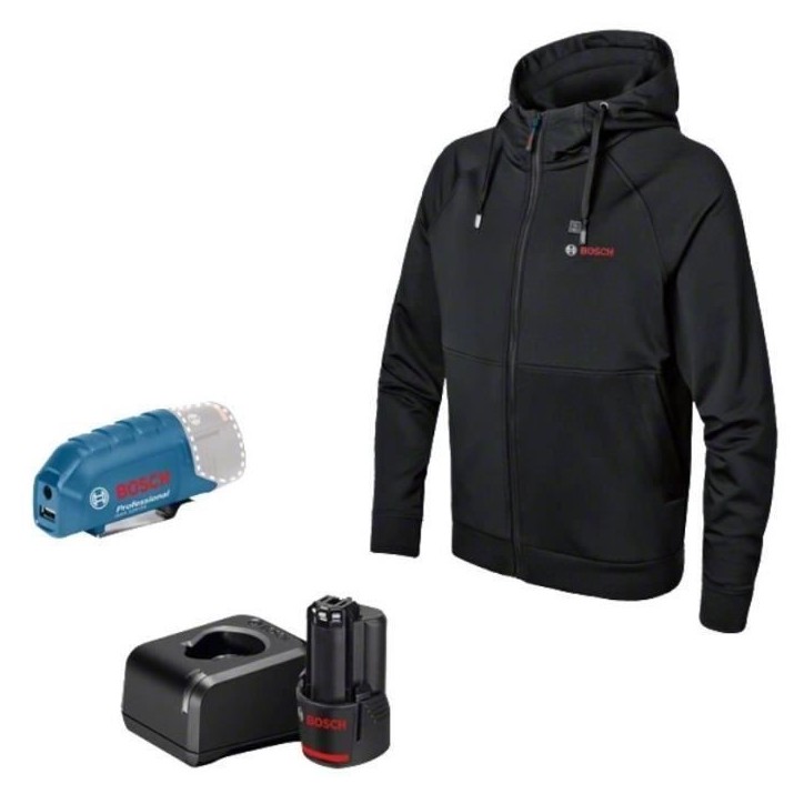 Veste chauffante Bosch Professional GHH 12+18V XA + GAA 12V-21 + Batterie GBA 12V 2,0Ah + Chargeur GAL 12V-20 Taille L - 0618800 Veste chauffante Bosch Professional GHH 12+18V XA + GAA 12V-21 + Batterie GBA 12V 2,0Ah + Chargeur GAL 12V-20 Taille L - 0618800