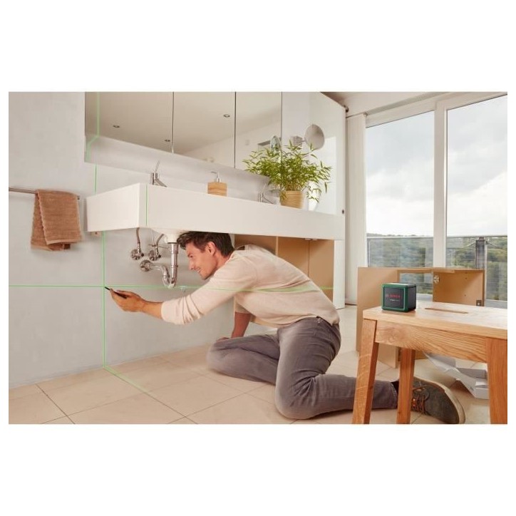 Laser lignes Bosch - Quigo Green - Technologie faisceau vert - Portée 12m Laser lignes Bosch - Quigo Green - Technologie faisceau vert - Portée 12m