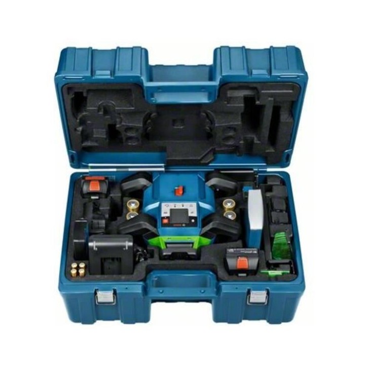 Laser rotatif Bosch Professional GRL 650 CHVG avec batterie, piles, cellule, lunettes, supports, platine, en coffret - 0601061V0 Laser rotatif Bosch Professional GRL 650 CHVG avec batterie, piles, cellule, lunettes, supports, platine, en coffret - 0601061V0