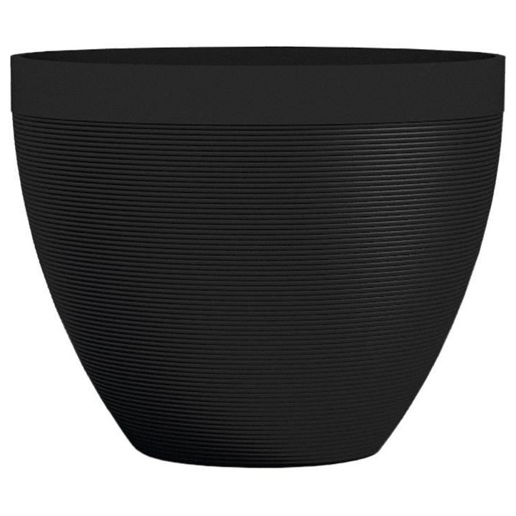 Pot de fleurs - GARDEN ID - Green Care Impact Noir-Anth - 40 x 31 cm - Garanti 10ans - 100% recyclé - Résistant UV/gel
