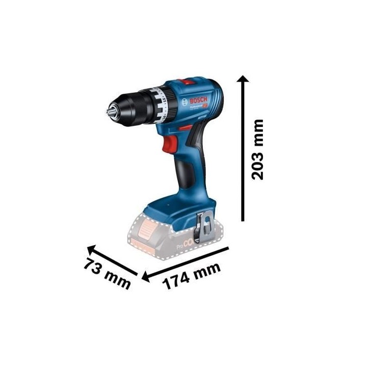 Perceuse a percussion Bosch Professional GSB 18V-45 sans batterie - 06019K3300 Perceuse a percussion Bosch Professional GSB 18V-45 sans batterie - 06019K3300