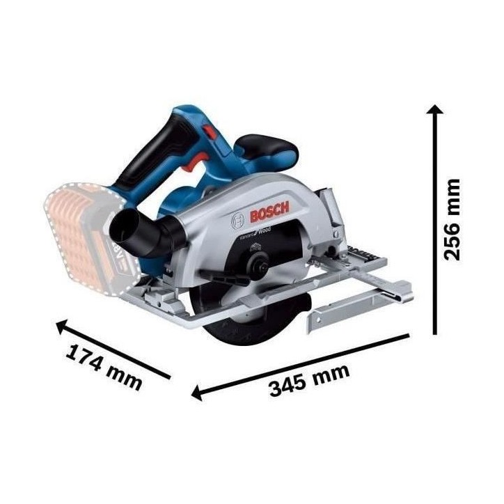 Scie circulaire Bosch Professional GKS 18V-57-2 sans batterie - 06016C1200 Scie circulaire Bosch Professional GKS 18V-57-2 sans batterie - 06016C1200