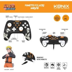 Manette filaire - KONIX - Naruto Shippuden Nintendo Switch / Switch 2