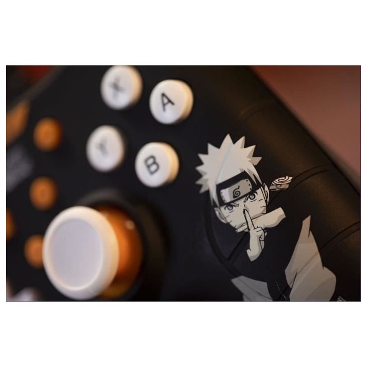 Manette filaire - KONIX - Naruto Shippuden Nintendo Switch / Switch 2 / PC - Fonction vibration - Câble 3 m - Motif Naruto - No