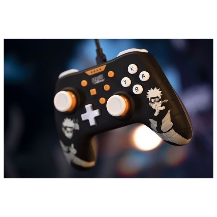 Manette filaire - KONIX - Naruto Shippuden Nintendo Switch / Switch 2 / PC - Fonction vibration - Câble 3 m - Motif Naruto - No