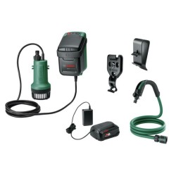 Pompe submersible Bosch - GardenPump 18V-2000 (avec fixation murale et