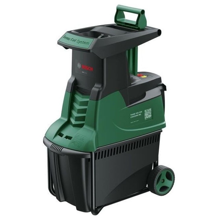 Broyeur de végétaux Bosch - AXT 25D - branches jusqu'a 40 mm - électrique Broyeur de végétaux Bosch - AXT 25D - branches jusqu'a 40 mm - électrique