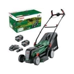 Bosch Tondeuse UniversalRotak 37-550 - avec 2 Batteries 4,0 Ah et Char
