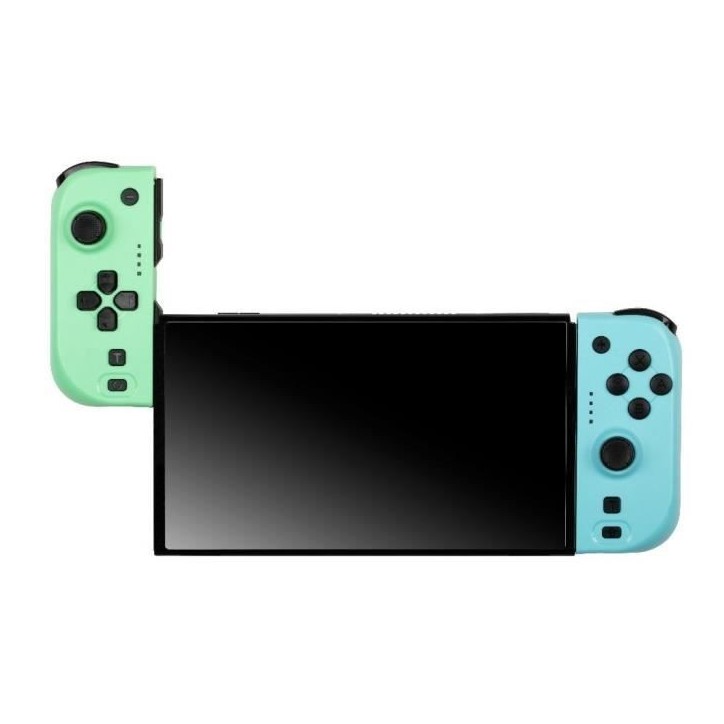 Manettes Joypads - Nintendo Switch et Switch OLED - KONIX - Autonomie 8 h - Fonction vibration - Vert et bleu Manettes Joypads - Nintendo Switch et Switch OLED - KONIX - Autonomie 8 h - Fonction vibration - Vert et bleu