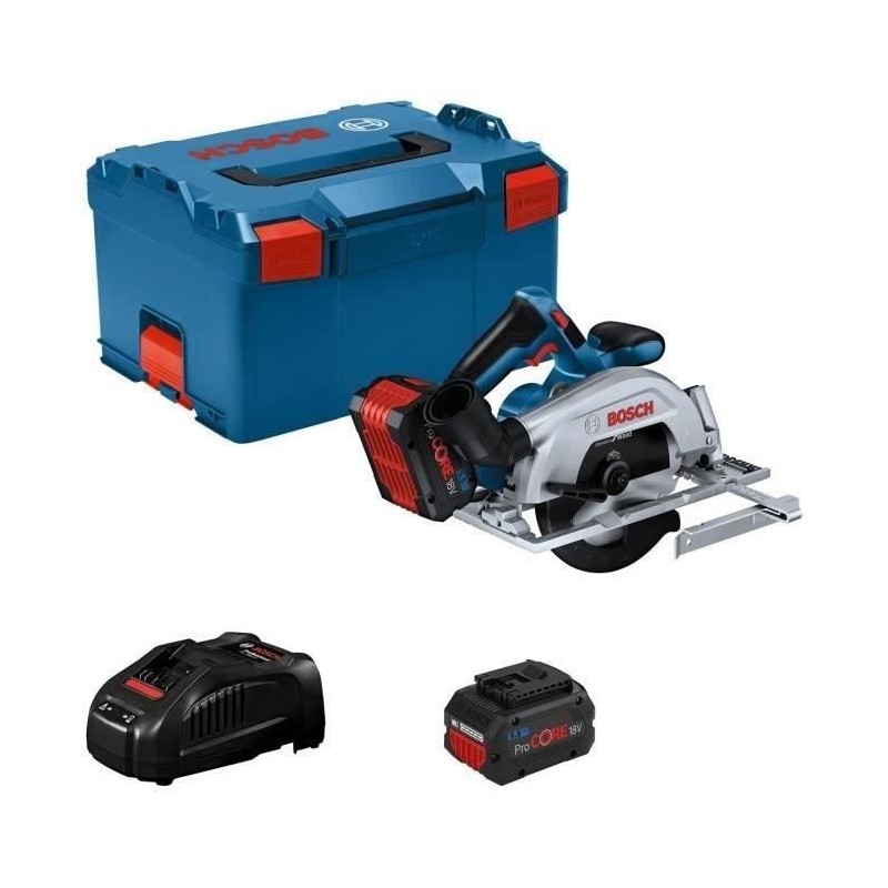 Scie circulaire Bosch Professional GKS 18V-57-2 + 2 batteries ProCORE