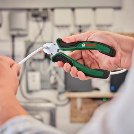 Bosch Home and Garden - Set de 3 pinces (universelle, a bec long, coupante diagonale endurantes ergonomiques)