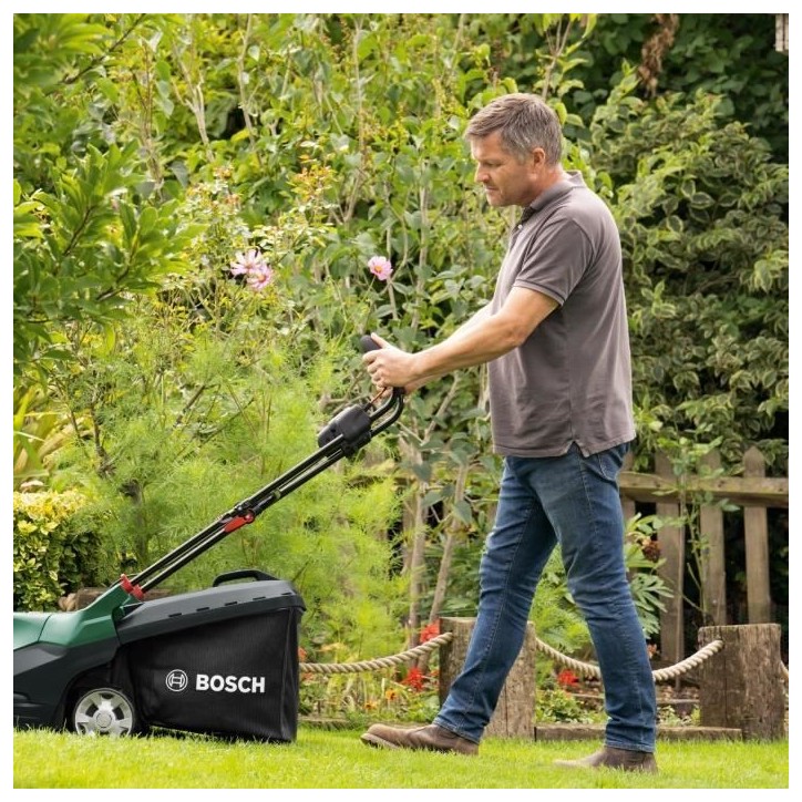 Tondeuse sanf il 36V Bosch - AdvancedRotak 40-650 (1 700 W Largeur de Coupe : 40 cm) + batterie chargeur