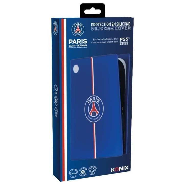 Façade de protection - KONIX - PSG - PS5 - Silicone - Antichoc - Anti-rayures - Bleu Façade de protection - KONIX - PSG - PS5 - Silicone - Antichoc - Anti-rayures - Bleu