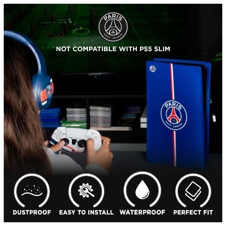 Façade de protection - KONIX - PSG - PS5 - Silicone - Antichoc - Anti-rayures - Bleu Façade de protection - KONIX - PSG - PS5 - Silicone - Antichoc - Anti-rayures - Bleu