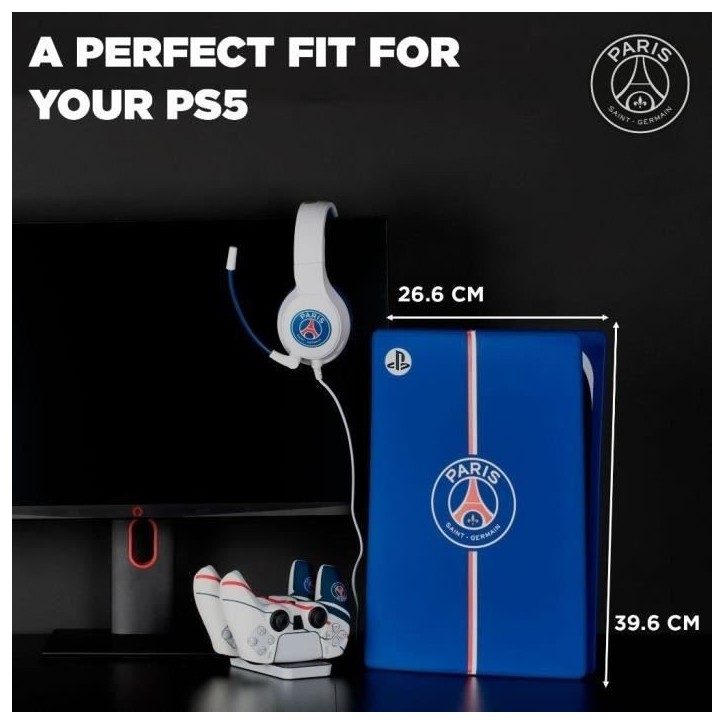Façade de protection - KONIX - PSG - PS5 - Silicone - Antichoc - Anti-rayures - Bleu Façade de protection - KONIX - PSG - PS5 - Silicone - Antichoc - Anti-rayures - Bleu