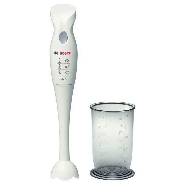 Mixeur plongeant - BOSCH MSM6B150 - Blanc - 300 W - Turbo