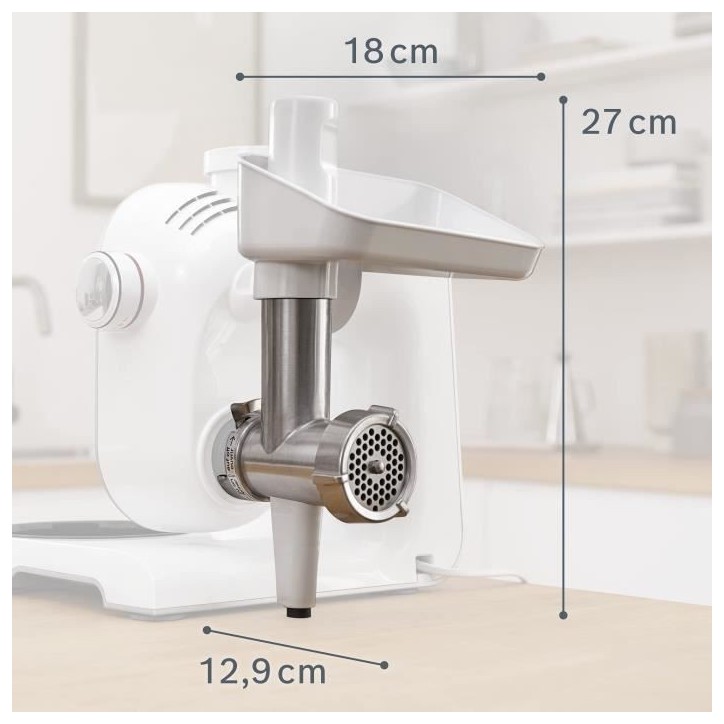 Hachoir a viande pour Kitchen Machine MUM5 - BOSCH - MUZ5FW1 - Disque ajouré en inox (diametre 4.5 mm) Hachoir a viande pour Kitchen Machine MUM5 - BOSCH - MUZ5FW1 - Disque ajouré en inox (diametre 4.5 mm)