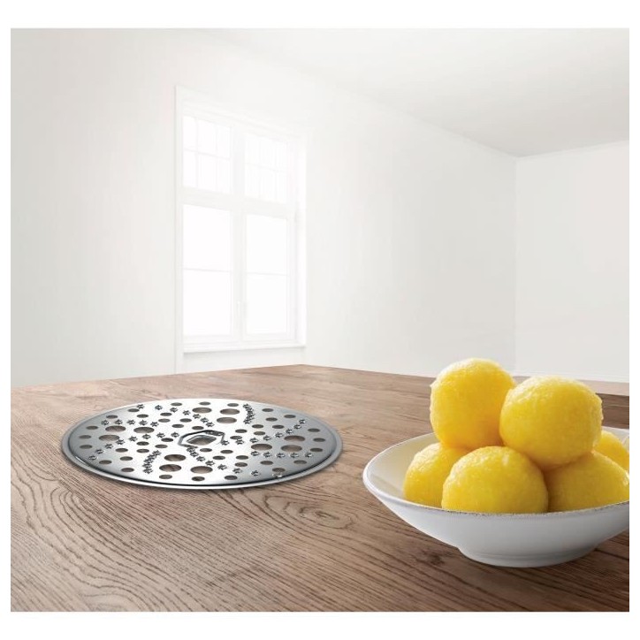 Accessoire disque inox pour râper - BOSCH - MUZ45RS1 - Compatible avec robots pâtissiers MUM4, MUMS2, MUM5 et MUM Série 4