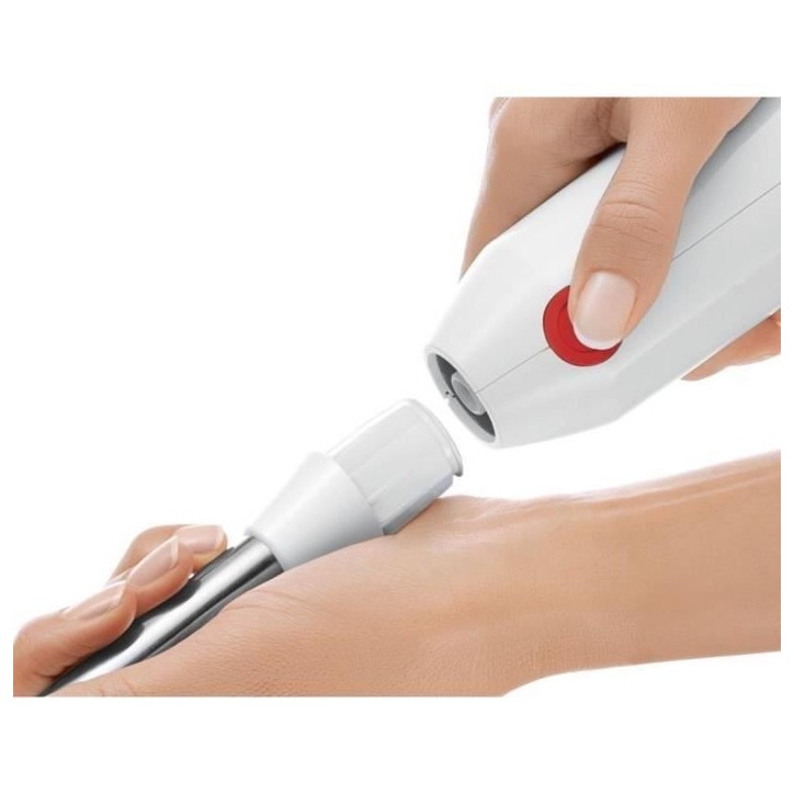 Mixeur plongeant BOSCH ErgoMixx MSM64110 - 450W - Pied inox - 4 lames aiguisées - 2 vitesses - Bol gradué 600ml - blanc/rouge