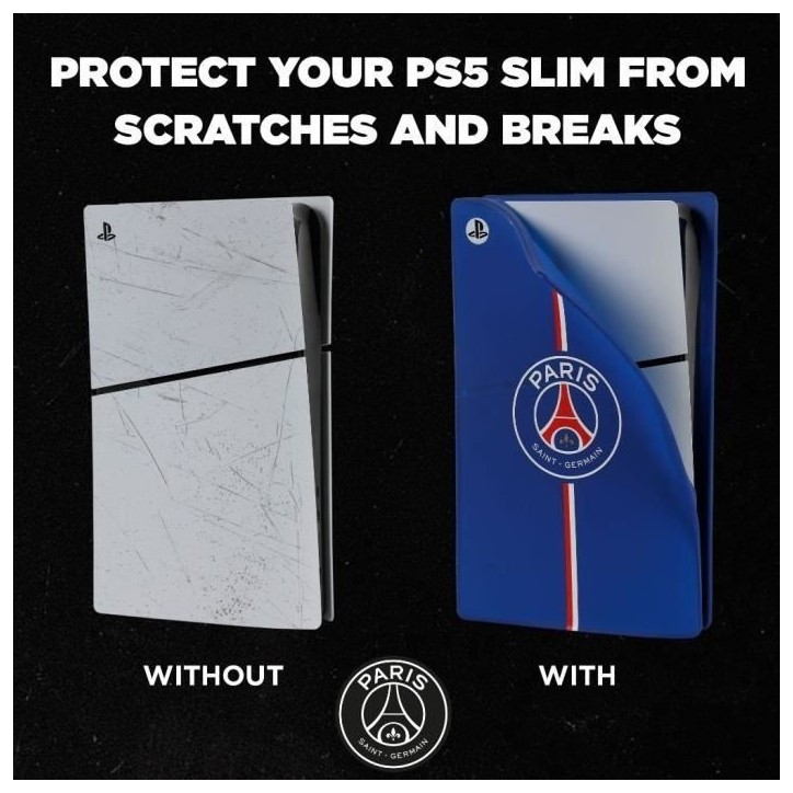 Façade de protection - KONIX - PSG - PS5 Slim - Silicone - Antichoc - Anti-rayures - Bleu Façade de protection - KONIX - PSG - PS5 Slim - Silicone - Antichoc - Anti-rayures - Bleu