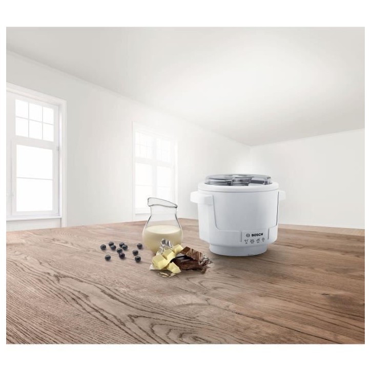 Accessoire sorbetiere - BOSCH - MUZ5EB2 - Réfrigérant double paroi - 550 g de glace max - Pour MUM5