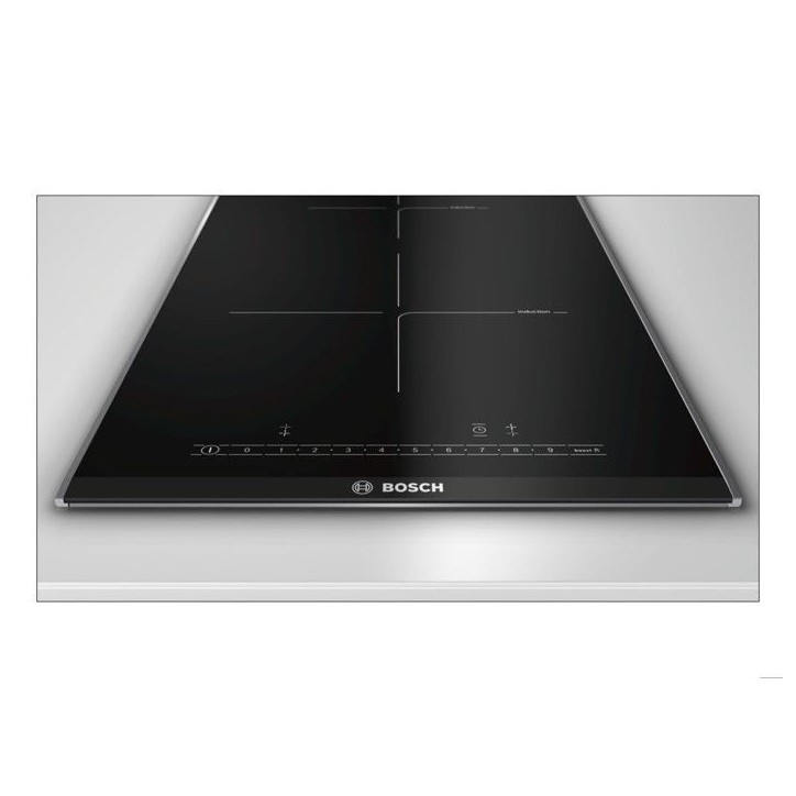 Table de cuisson vitrocéramique BOSCH PIB375FB1E - 2 foyers induction - QuickStart - Sécurité enfants