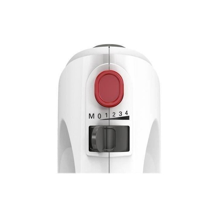 Batteur a main BOSCH CleverMixx MFQ22100 - 375W - 4 vitesses + pulse - Blanc/Argent Batteur a main BOSCH CleverMixx MFQ22100 - 375W - 4 vitesses + pulse - Blanc/Argent