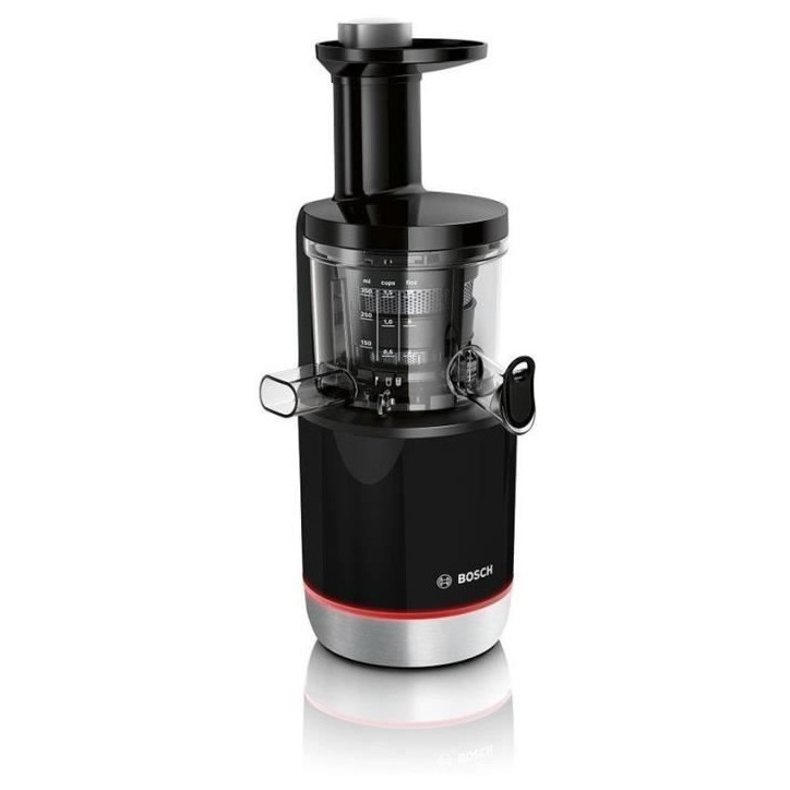 Extracteur de jus - BOSCH - MESM731M VitaExtract - Noir/inox - 150 W - 1 vitesse + reverse - syst. de sécurité sur le couvercl