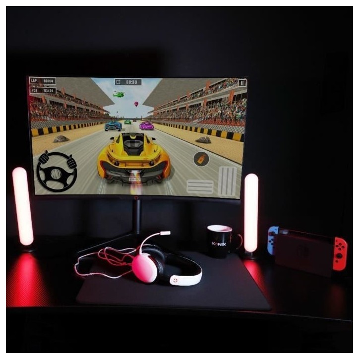 Casque gamer - KONIX - Circum-aural filaire Nexus - Nintendo Switch 2 - Haut-parleurs 40 mm - Micro - Jack 3.5 mm - Blanc Casque gamer - KONIX - Circum-aural filaire Nexus - Nintendo Switch 2 - Haut-parleurs 40 mm - Micro - Jack 3.5 mm - Blanc