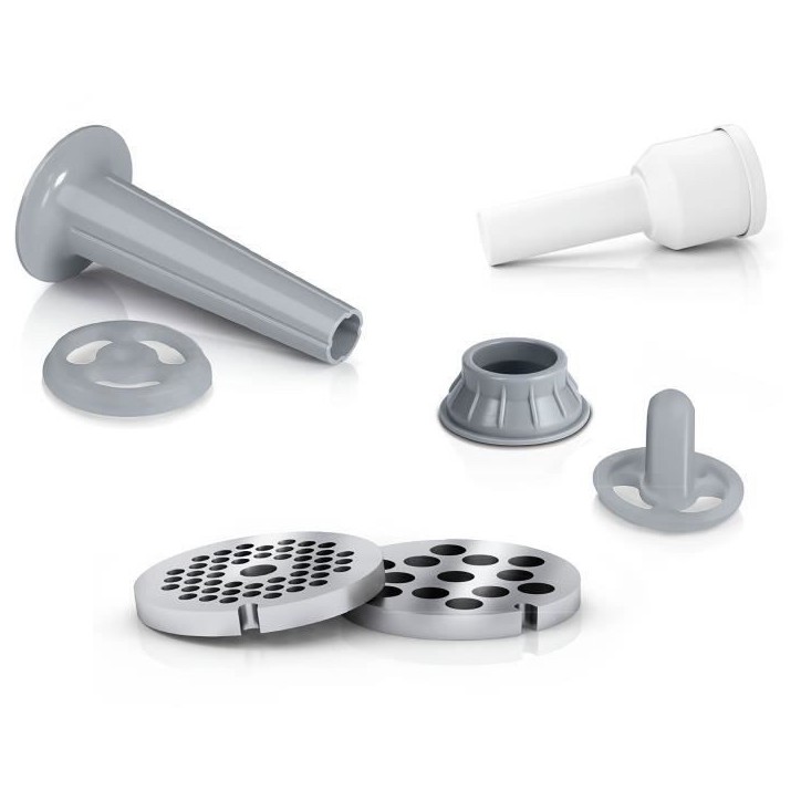 Hachoir a viande SmartPower - BOSCH - MFW2520W - 2 grilles de hachoir - Garnisseur de saucisses - Blanc