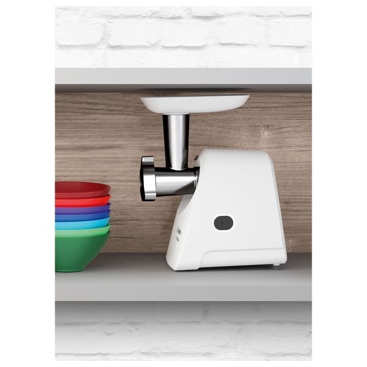 Hachoir a viande SmartPower - BOSCH - MFW2520W - 2 grilles de hachoir - Garnisseur de saucisses - Blanc