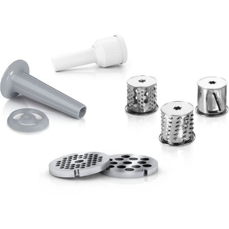 Hachoir a viande - BOSCH - MFW2514W SmartPower - Blanc - moteur bloqué 1500 W - 1,7 kg/mn - 2 grilles de hachoir - râpeur/émi