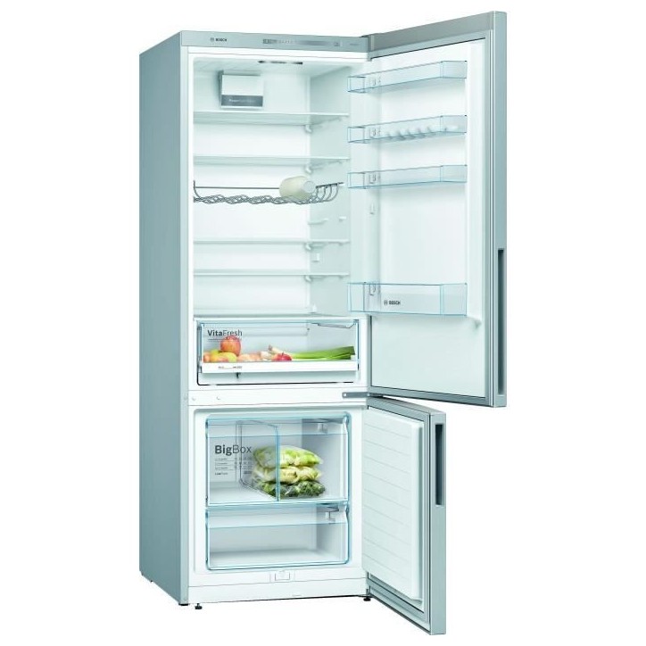 BOSCH KGV58VLEAS - Réfrigérateur combiné - 500 L (376 L + 124 L) - Froid low frost grande capacité- L 70 x H 191 cm - Inox BOSCH KGV58VLEAS - Réfrigérateur combiné - 500 L (376 L + 124 L) - Froid low frost grande capacité- L 70 x H 191 cm - Inox