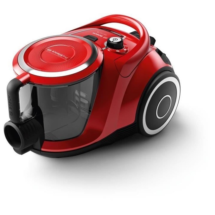 Aspirateur Traineau sans sac - BOSCH - BGC41Q69 - 600 W - ProSilence - 70 dB - Rouge Aspirateur Traineau sans sac - BOSCH - BGC41Q69 - 600 W - ProSilence - 70 dB - Rouge