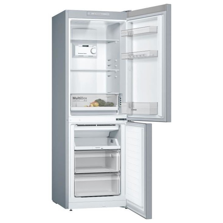 Réfrigérateur combiné - BOSCH - KGN33NLEB - Classe E - 282 L - 176 x 60 x 66 cm - Inox