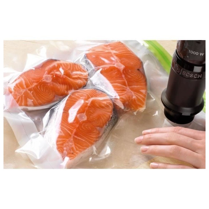 Sacs de congélation - BOSCH - MSZV0FB3 - Lot de 3 - 3,8 L - Fermeture a glissiere sous vide