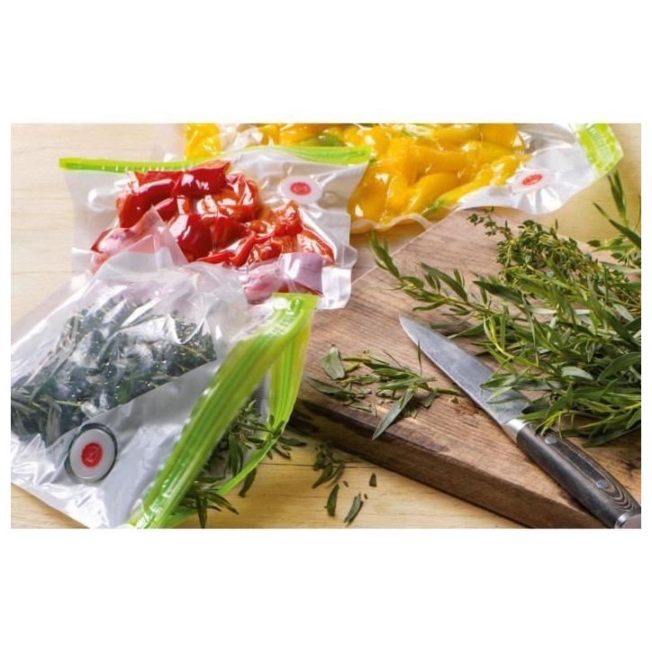 Sacs de congélation - BOSCH - MSZV0FB1 - Lot de 3 - 1,2 L - Fermeture a glissiere sous vide