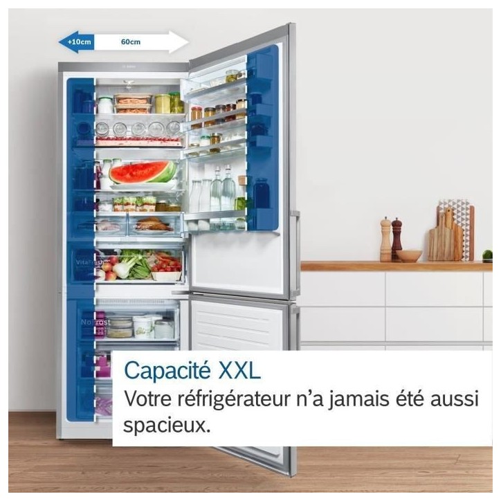 Réfrigérateur pose-libre - BOSCH KSV33VWEP SER4 - 1 porte - 324 L - Blanc - Froid ventilé - Classe énergie E Réfrigérateur pose-libre - BOSCH KSV33VWEP SER4 - 1 porte - 324 L - Blanc - Froid ventilé - Classe énergie E
