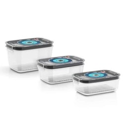 BOSCH - 3 boites de conservation sous vide hermétiques : 0,7L, 1,0L e