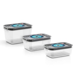 BOSCH - 3 boites de conservation sous vide hermétiques : 0,7L, 1,0L e