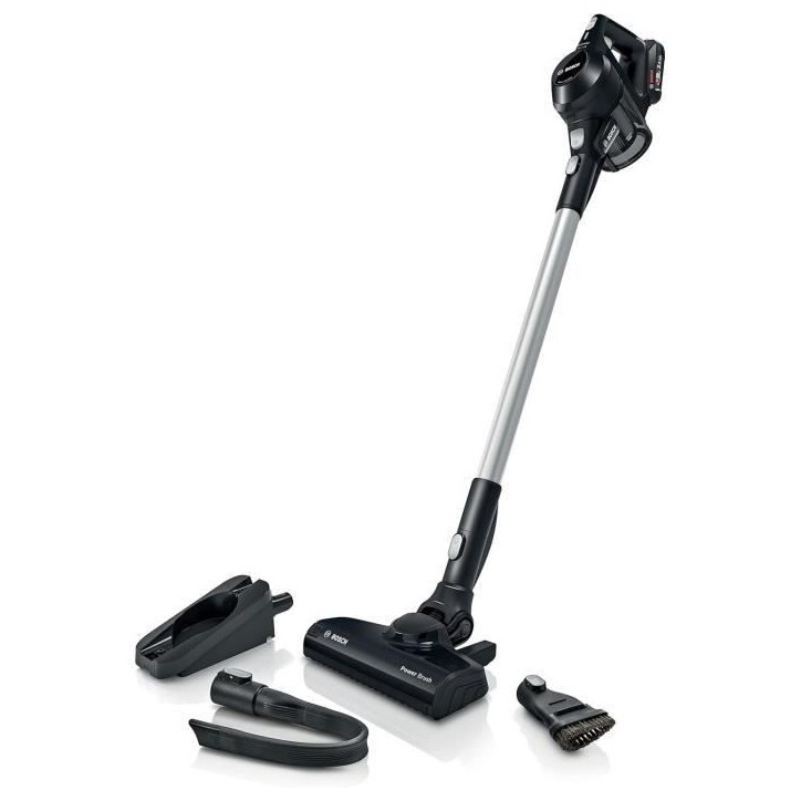 BOSCH BBS611BSC - Aspirateur balai multifonction sans fil - noir - aspirateur a main intégré - 2 vitesses - 30 mn d'autonomie BOSCH BBS611BSC - Aspirateur balai multifonction sans fil - noir - aspirateur a main intégré - 2 vitesses - 30 mn d'autonomie