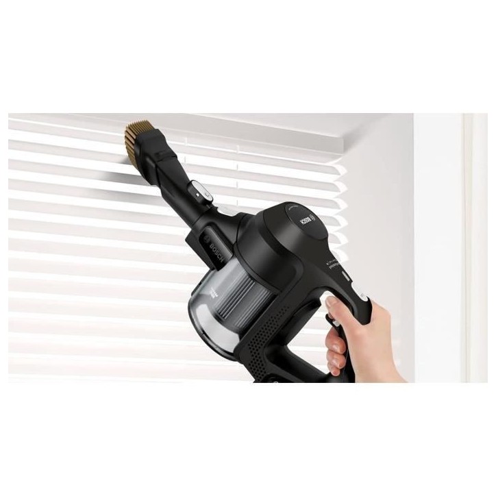 BOSCH BBS611BSC - Aspirateur balai multifonction sans fil - noir - aspirateur a main intégré - 2 vitesses - 30 mn d'autonomie BOSCH BBS611BSC - Aspirateur balai multifonction sans fil - noir - aspirateur a main intégré - 2 vitesses - 30 mn d'autonomie
