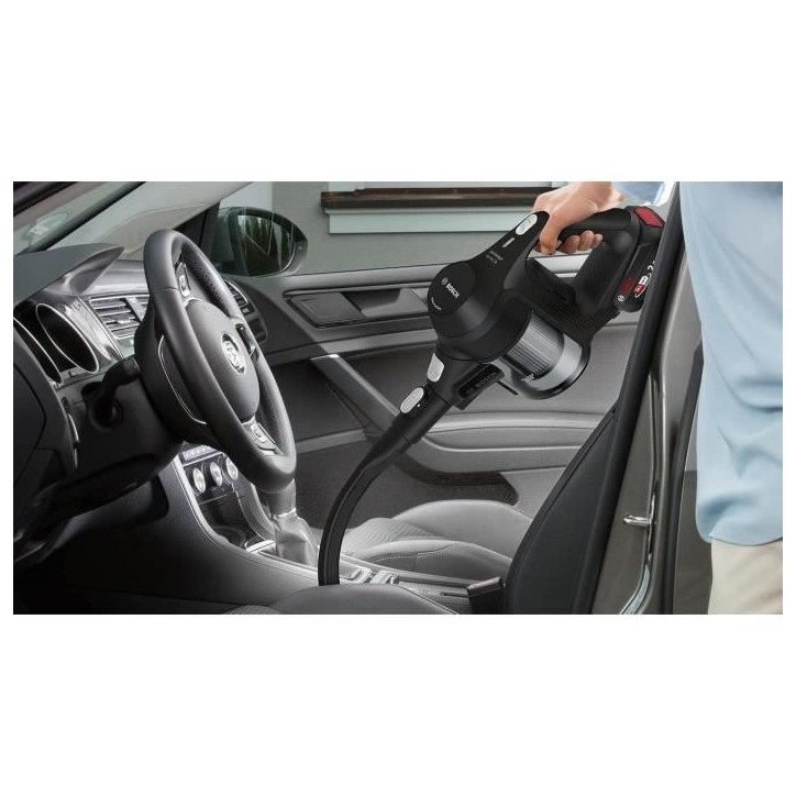 BOSCH BBS611BSC - Aspirateur balai multifonction sans fil - noir - aspirateur a main intégré - 2 vitesses - 30 mn d'autonomie BOSCH BBS611BSC - Aspirateur balai multifonction sans fil - noir - aspirateur a main intégré - 2 vitesses - 30 mn d'autonomie