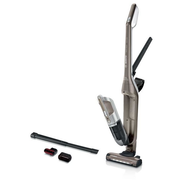 BOSCH BBH3ALL23 Aspirateur balai sans fil 2en1 et multifonction Flexxo - 2 vitesses - 23V - 50 mn d'autonomie - Champagne métal BOSCH BBH3ALL23 Aspirateur balai sans fil 2en1 et multifonction Flexxo - 2 vitesses - 23V - 50 mn d'autonomie - Champagne métal