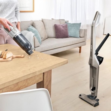 BOSCH BBH3ALL23 Aspirateur balai sans fil 2en1 et multifonction Flexxo - 2 vitesses - 23V - 50 mn d'autonomie - Champagne métal