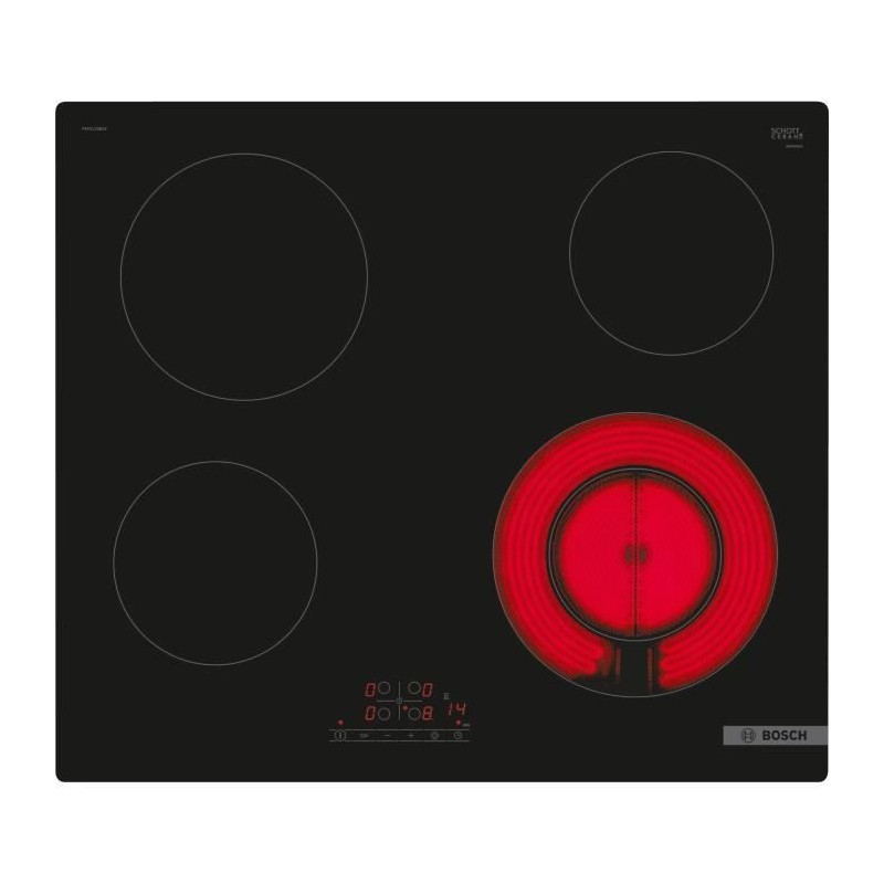 Table vitro 60cm BOSCH - PKF611BB8E - Commande a l'avant - Sans cadre Table vitro 60cm BOSCH - PKF611BB8E - Commande a l'avant - Sans cadre