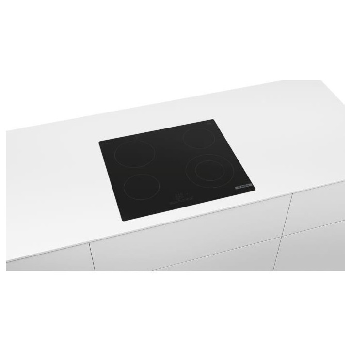 Table vitro 60cm BOSCH - PKF611BB8E - Commande a l'avant - Sans cadre - Zone double - Noir